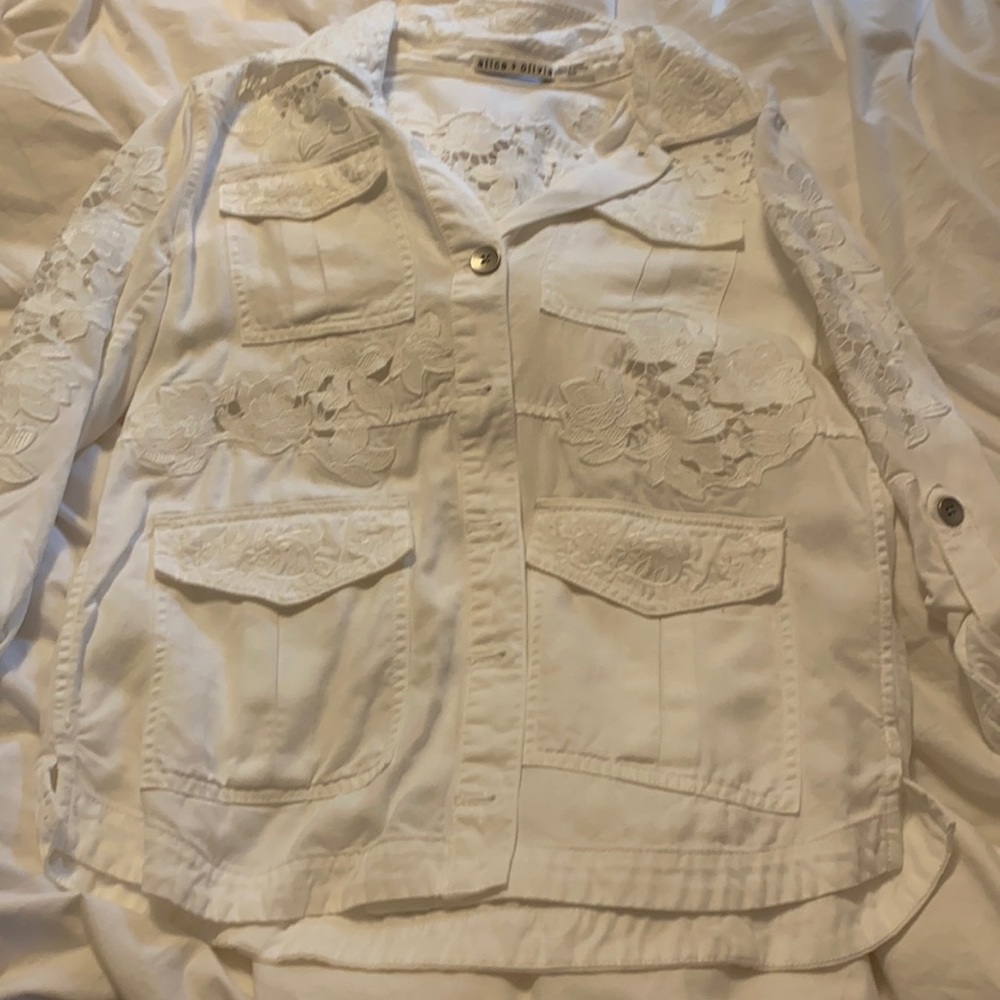 Alice and Olivia white shirt